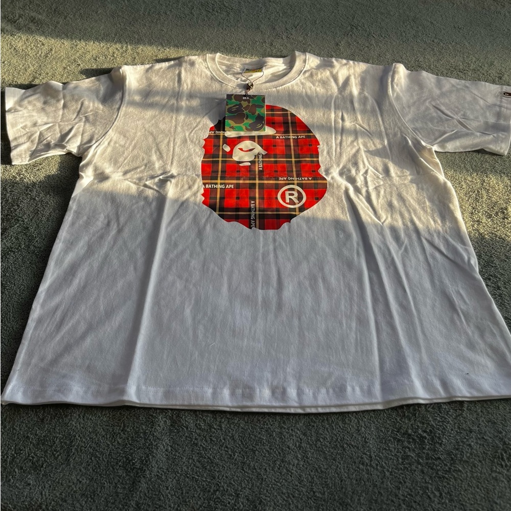 Kids White and Red Graphic T-Shirt